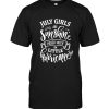 July girls are sunshine mixed with a little hurricane birthday gift tee shirt