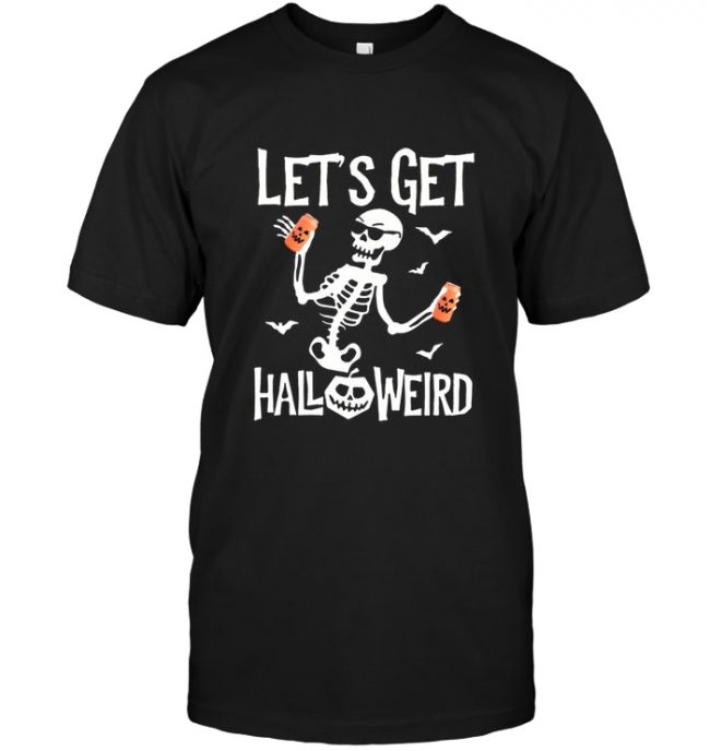 Let's get halloweird halloween skeleton gift tee shirt hoodie
