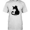 Black cat angry what tee shirt hoodie