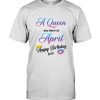 A Queen was born in April happy birthday to me gift tee shirt
