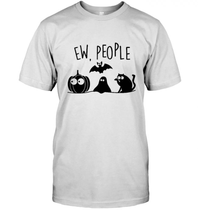 Ew People Bat Pumpkin Ghost Cat Halloween Gift Tee Shirt