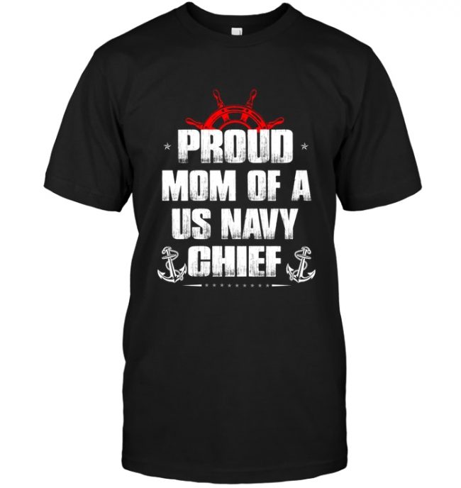 Proud mom of a us navy chief mother's day gift tee shirt hoodie