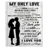 My Only Love I Love You Forever And Always Blankets Perfect Valentine Day Gift From Boyfriend Girlfriend White Plush Fleece Blanket