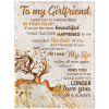 To My Girlfriend I Love You Forever And Always Deer Blankets Gift From Boyfriend White Plush Fleece Blanket