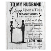 To My Husband Blankets Gift From Wife Love Valentines Day Black Fleece Blanket Design