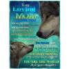 To My Loving Mom I Love Mother For All The Times You Are The World Daughter's Gift Wolf Black Plush Fleece Blanket