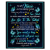 To My Niece I Love You Blankets Gift From Aunt Butterfly Black Plush Fleece Blanket