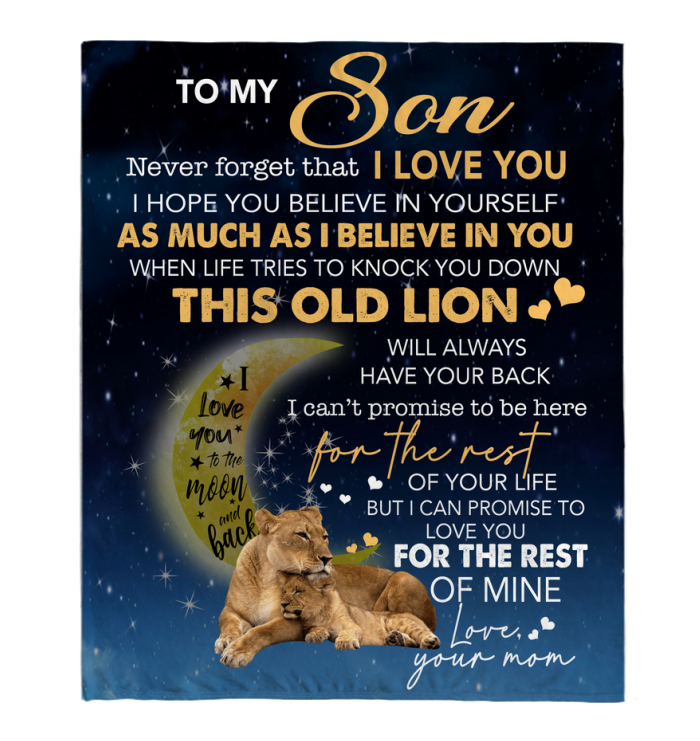 Details about   To My Son Never Forget That I Love You From Lion Mom Mandala Gift Fleece Blanket 