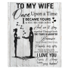 To My Wife Blankets Gift From Husband Love Valentines Day Black Fleece Blanket Design