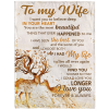 To My Wife I Love You Forever And Always Deer Blankets Gift From Husband White Plush Fleece Blanket