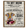 Veteran To My Mom I Know It's Not Easy For A Woman To Raise A Child Daughter Mom Mothers Day Gifts White Fleece Blanket
