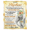 To My Nephew Never Forget How Much I Love You Elephant Sunflower Gift From Aunt Fleece Blanket