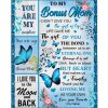 Personalized Custom Bonus Mom Mothers Day Gift Thank You Loving Me Step Mom Gift From Son Daughter Blanket