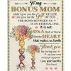 Personalized Custom Bonus Step Mom Not DNA Heart Make Us Family Thank you Mothers Day Gift From Son Daughter Blanket
