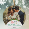 Anniversary Years As Mr And Mrs Personalized Custom Photo Name Christmas Ornament Gift