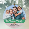 Personalized Custom Family Photo And Name Christmas Ornament Gifts