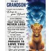 To My Grandson Grandpa Love You Lion Gift Ideas King Blanket