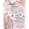 Personalized Custom Name To My Aunt Love You Gift Ideas From Niece Blanket