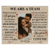 Personalized Custom Name Photo We Are A Team Wedding Anniversary Gift Ideas Canvas, Valentine Day Gifts Canvas For Wife Husband Him Her