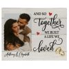 Personalized Custom Name Photo Together Love Wedding Anniversary Gift Ideas Canvas, Valentine Day Gift Canvas For Wife Husband Boyfriend Girlfriend Her Him 2023
