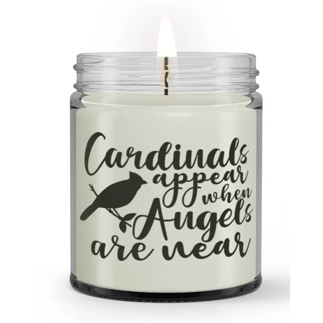 Cardinals Appear When Angels Are Near Loss Condolences Sympathy Candle