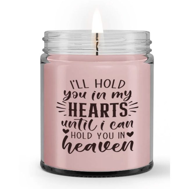I'll Hold You in My Heart Condolences Sympathy Memorial Candle