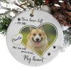 You Have Left My Side Never Leave Heart Loss Dog Memorial Custom Name Photo Christmas Gift Ornament